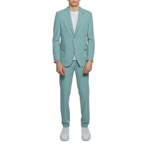 Mulish Mint Green Slim Fit Suit Men Green Suits